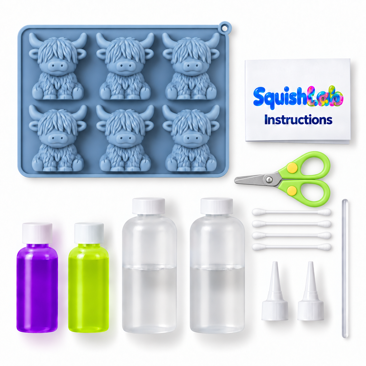 Highland Cow Squishy Kit complete kit